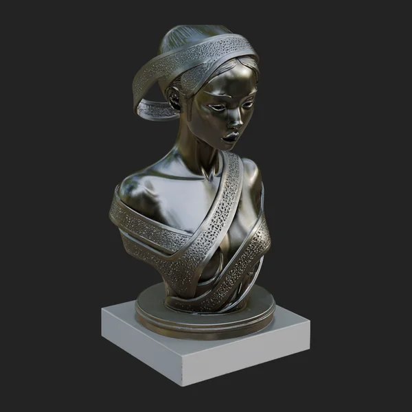 African Queen Bust Statue Design 5