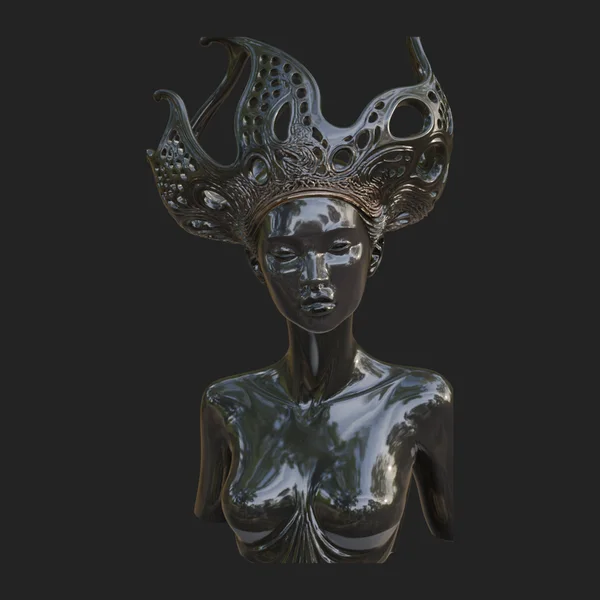 African Queen Bust Statue Design 6