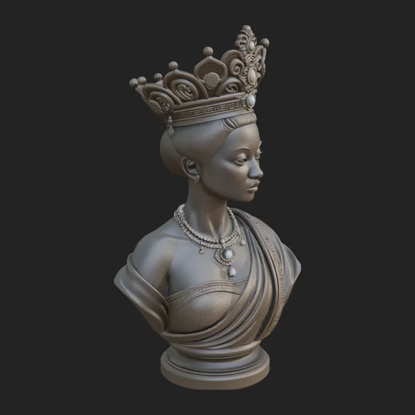 African Queen Bust Statue Design 7