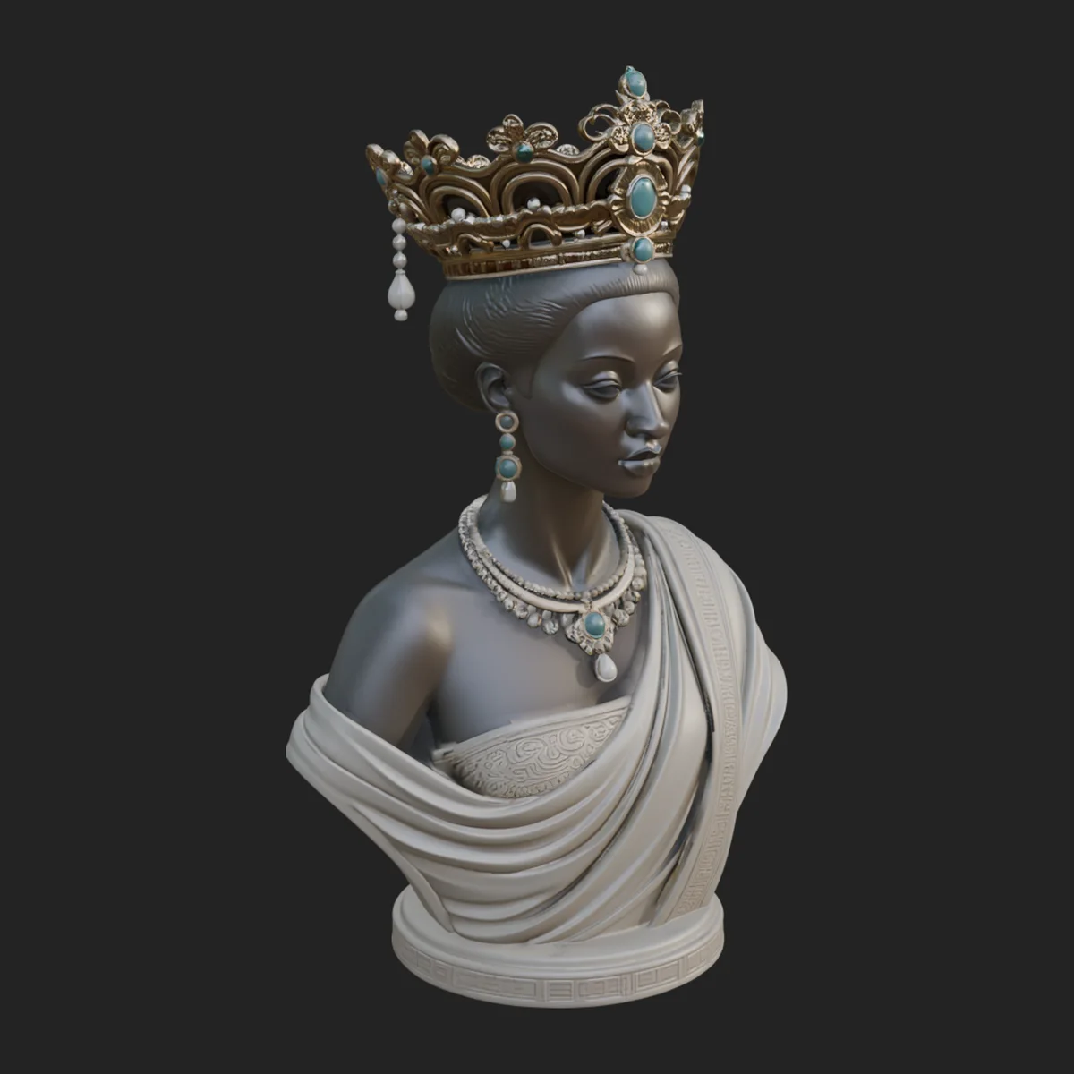 African Queen Bust Statue Design 8