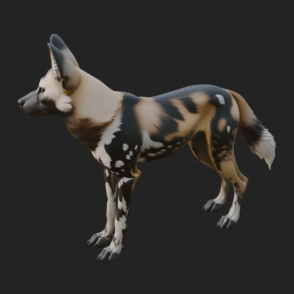 African Wild Dog Statue Design 1
