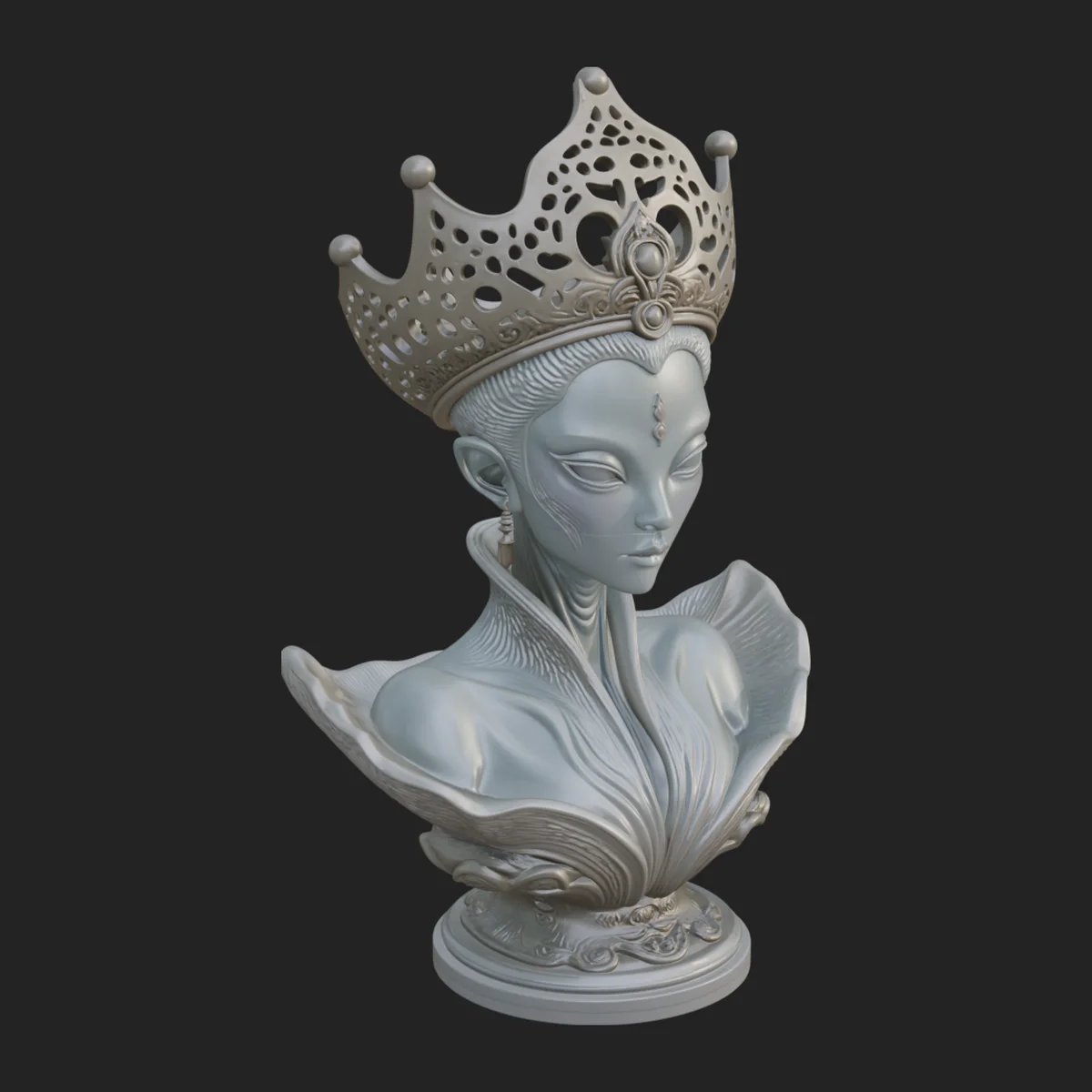 Alien Queen Bust Statue Design 3