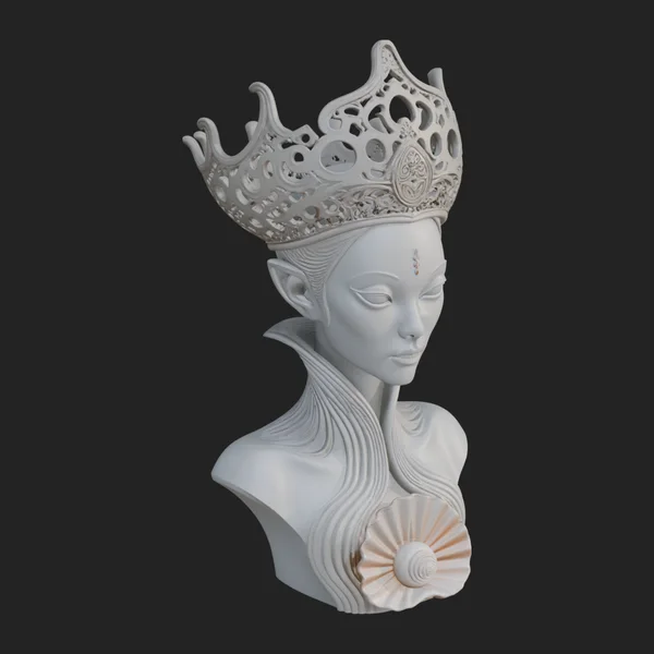 Alien Queen Bust Statue Design 7