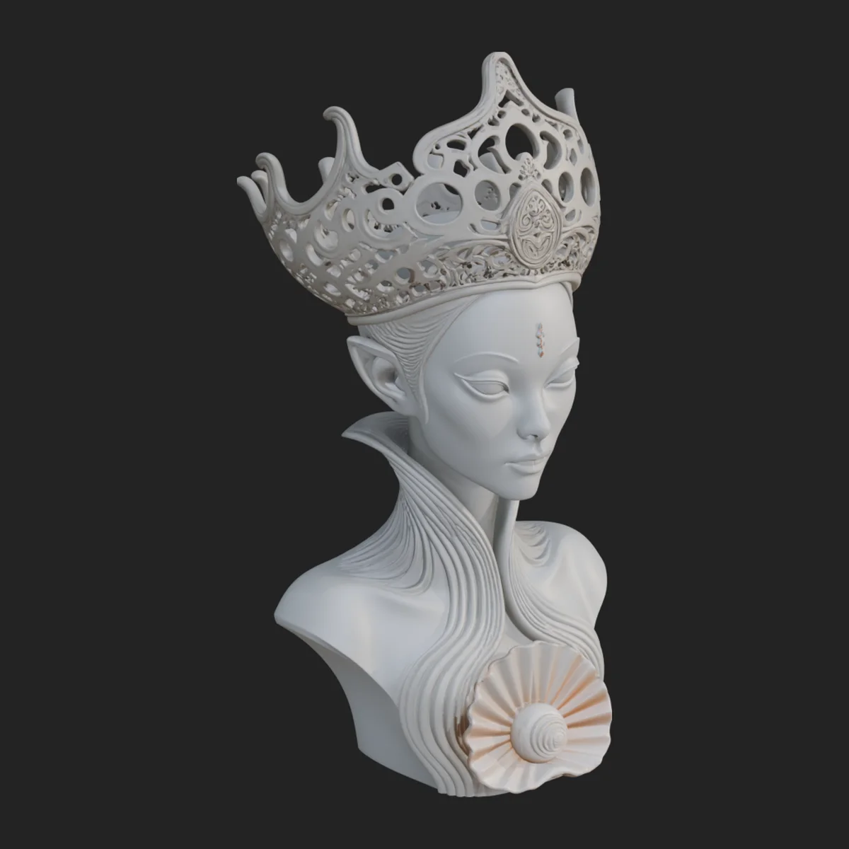 Alien Queen Bust Statue Design 7
