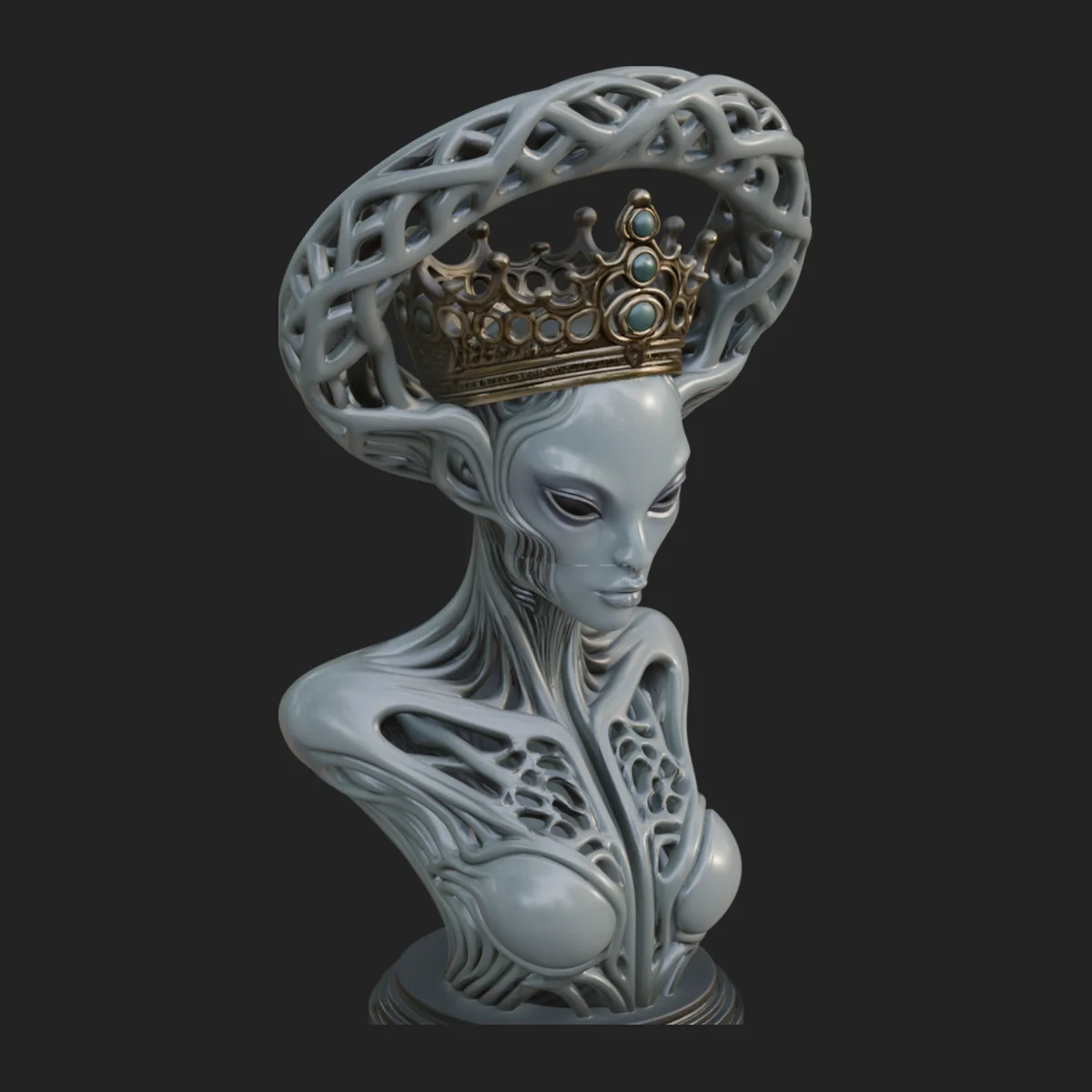 Alien Queen Bust Statue Design 8