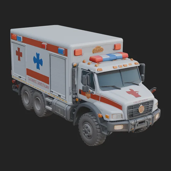 Ambulance Truck Model Design 3