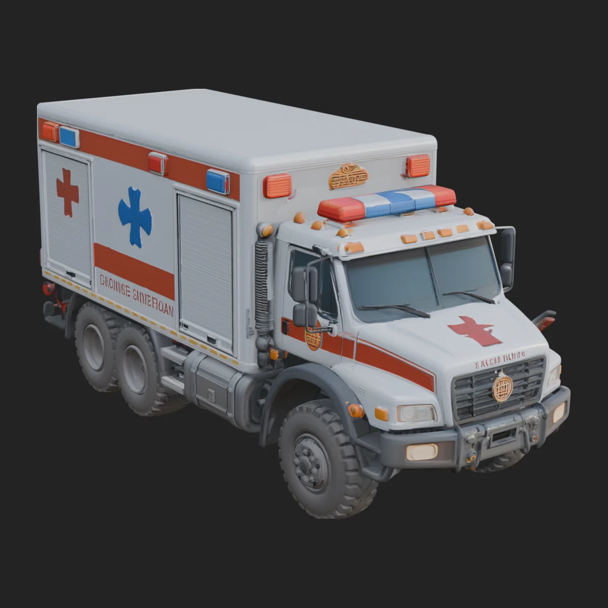 Ambulance Truck Model Design 3