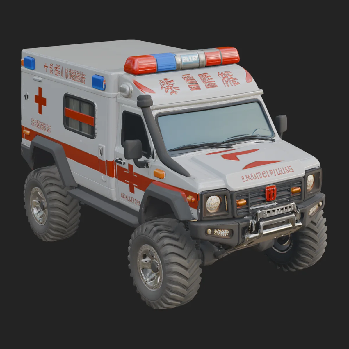 Ambulance Truck Model Design 4