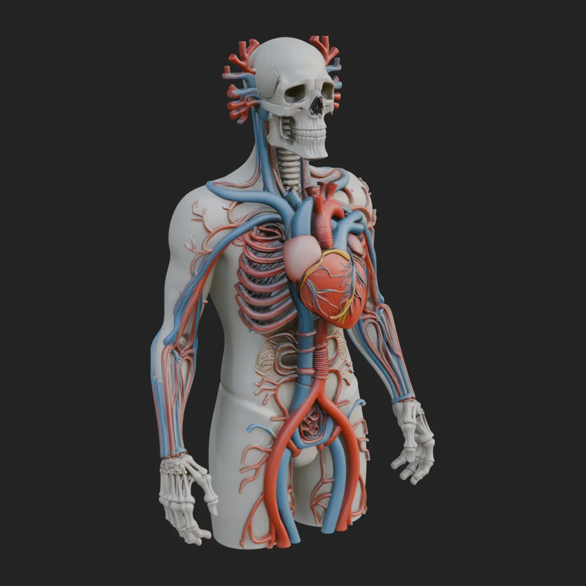 Anatomical Circulatory Figure Statue Design 1