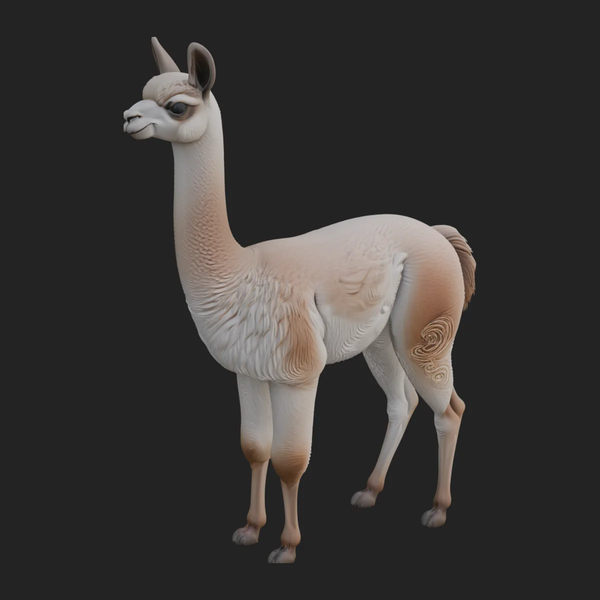 Andean Llama Statue Design 1