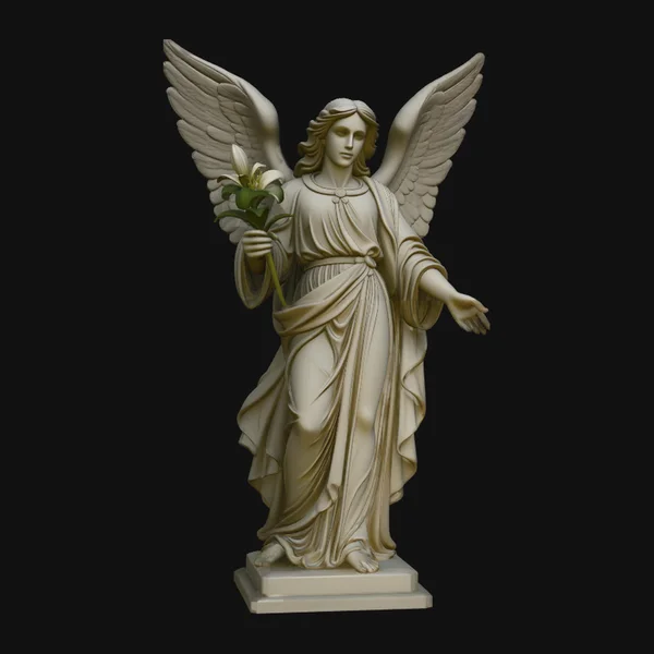 Angel with Lily Flower Statue Design 3