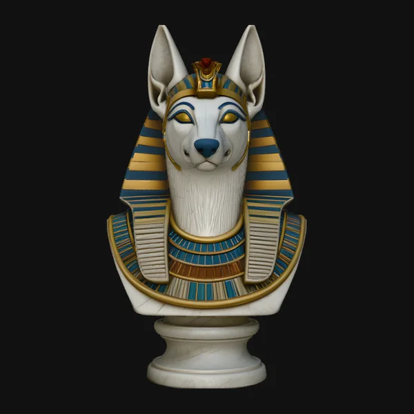 Anubis Bust Statue Design 1
