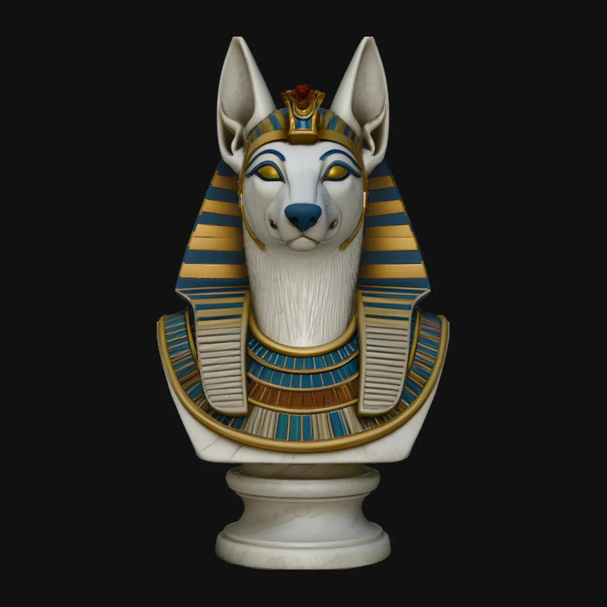 Anubis Bust Statue Design 1