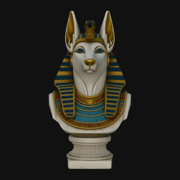 Anubis Bust Statue Design 2