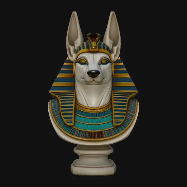 Anubis Bust Statue Design 4