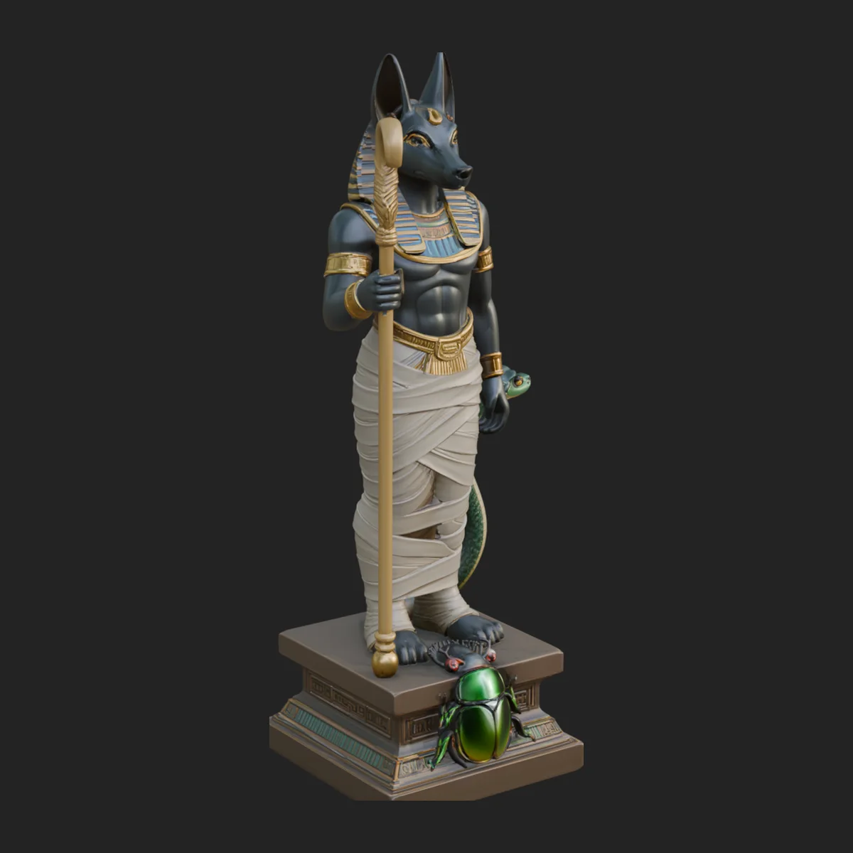 Anubis Egyptian God Statue Design 10