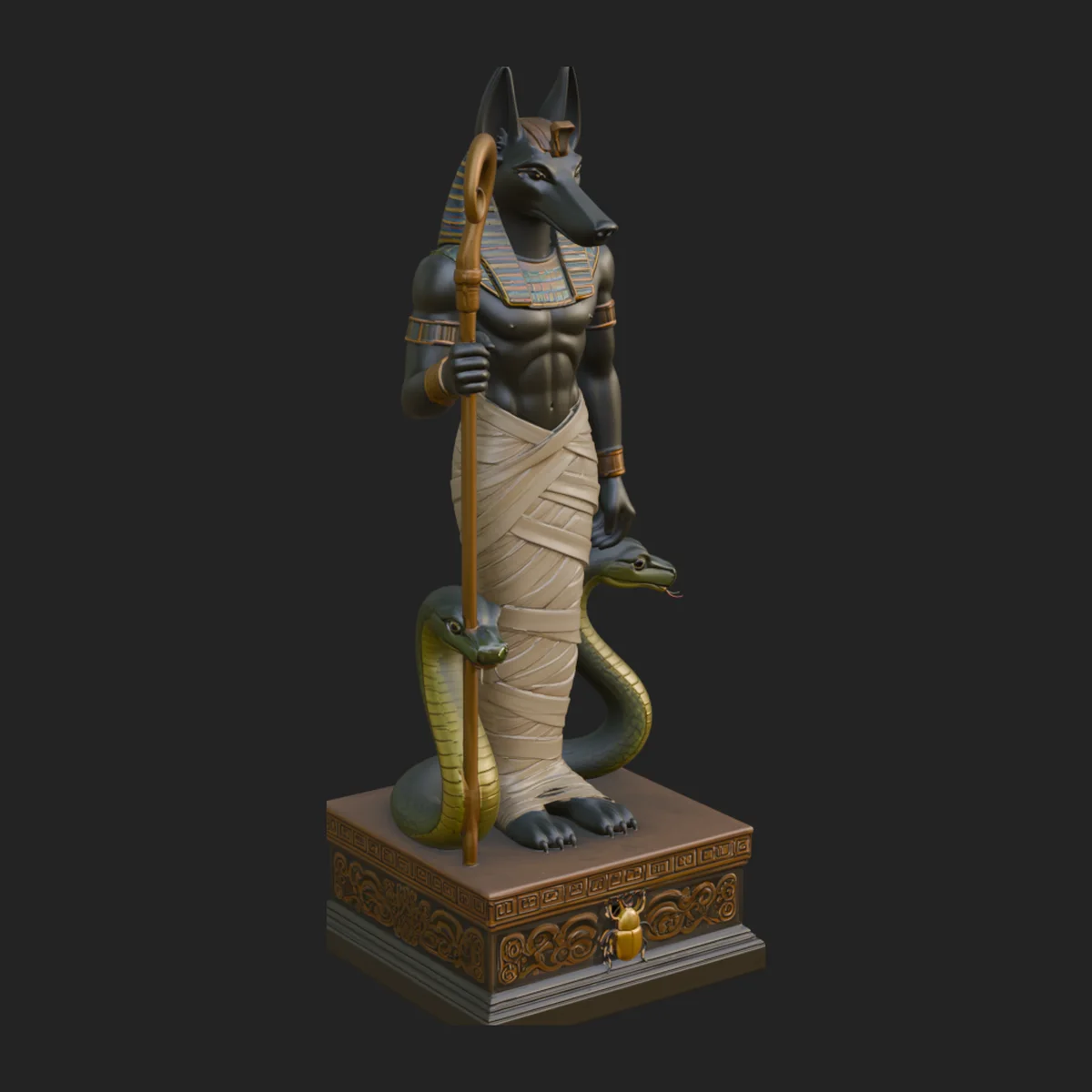 Anubis Egyptian God Statue Design 8