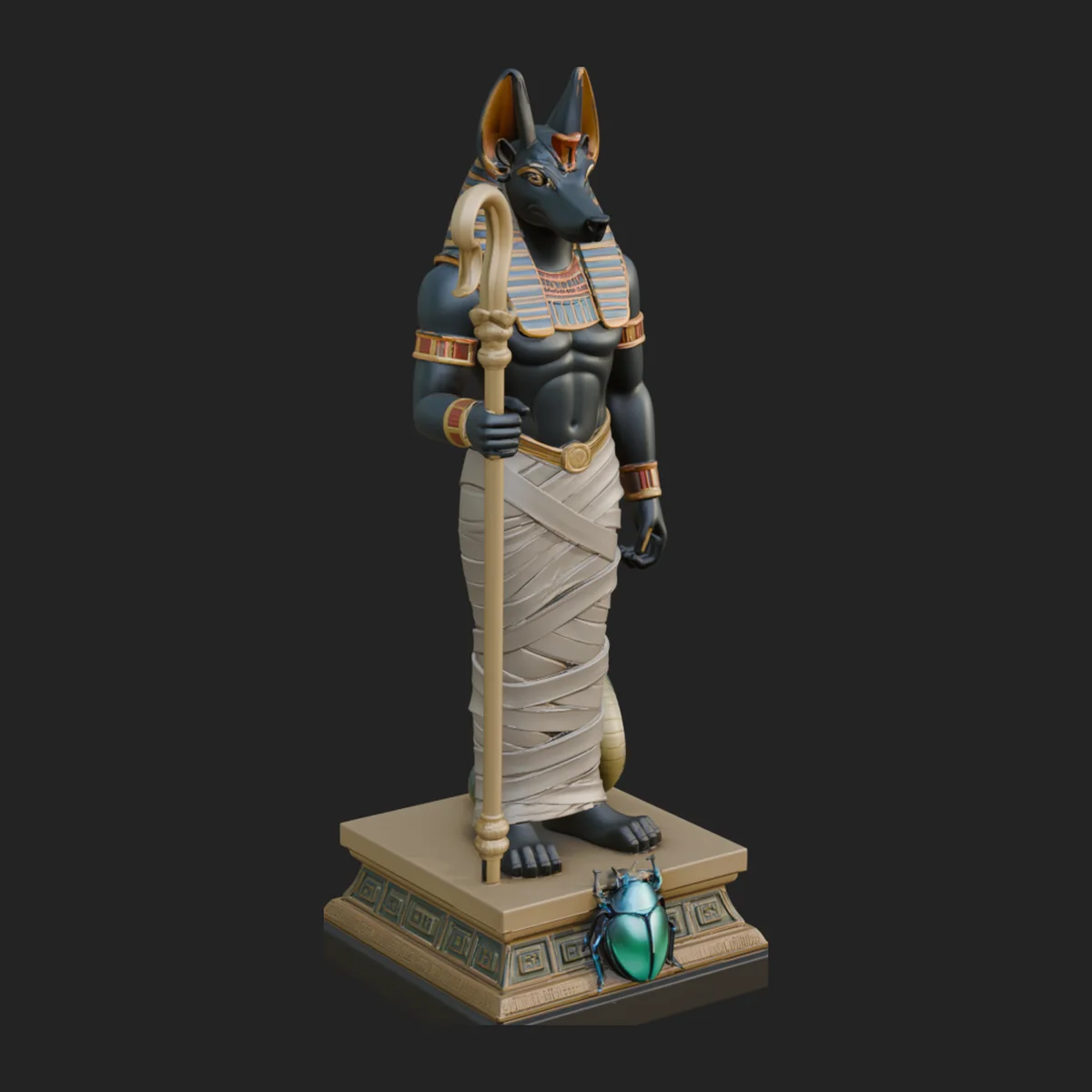Anubis Egyptian God Statue Design 9