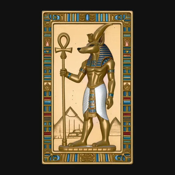 Anubis Temple Relief Plaque Design 3