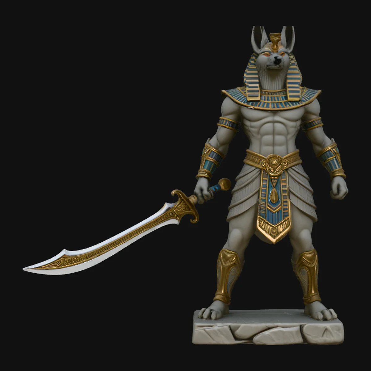 Anubis Warrior Statue Design 1