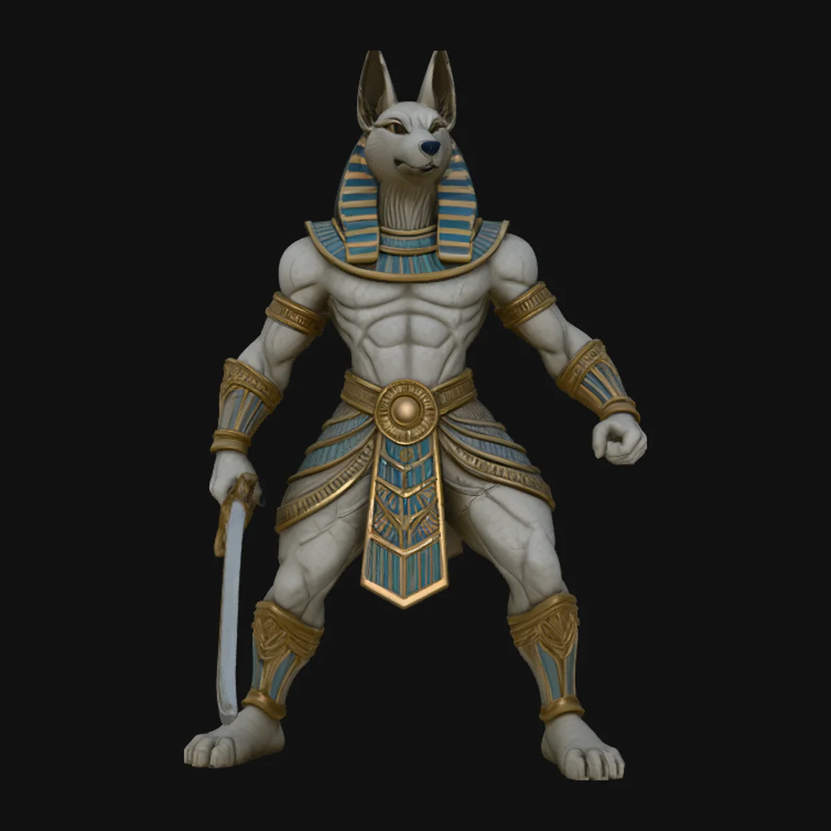 Anubis Warrior Statue Design 2