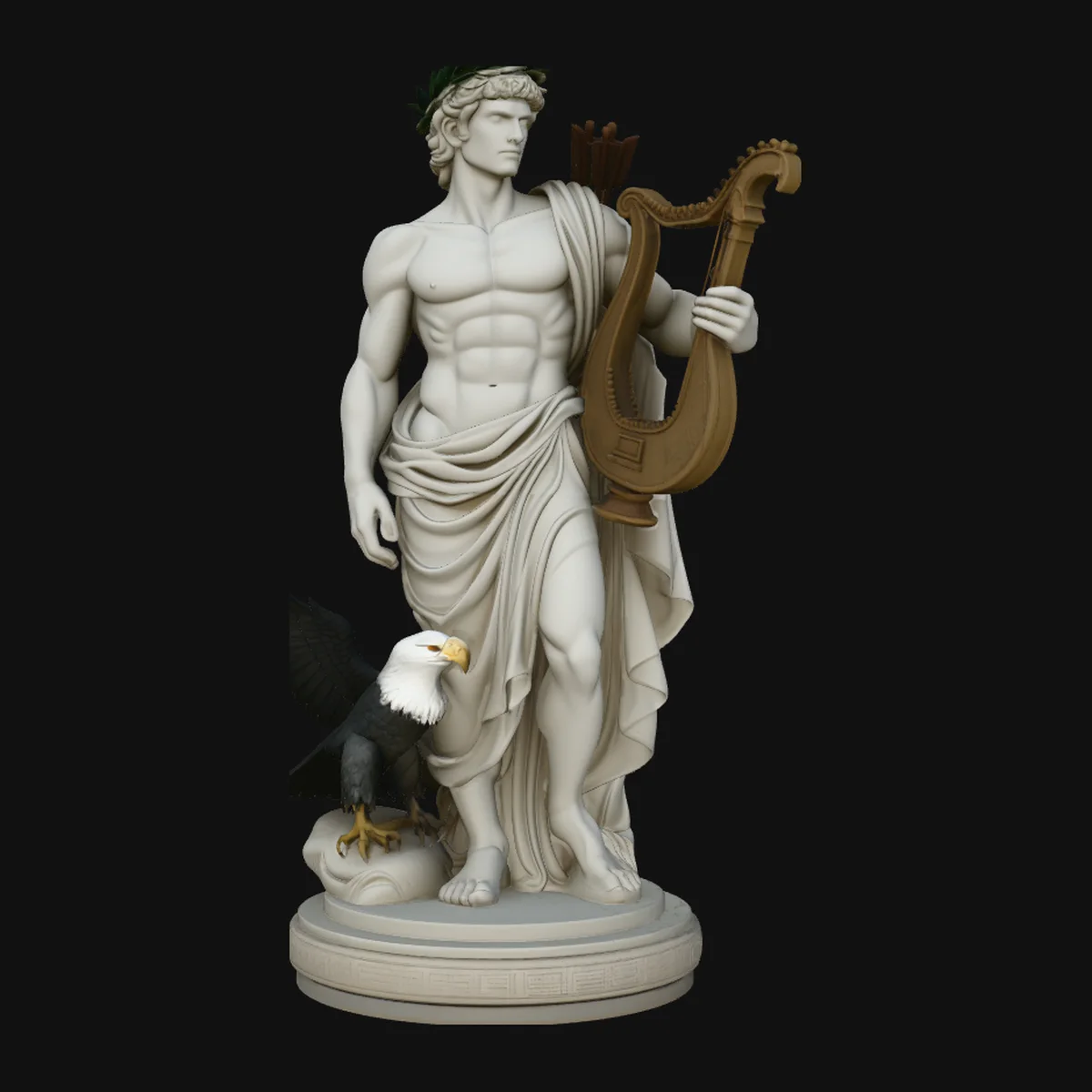 Apollo and the Eagle Statue Design 2