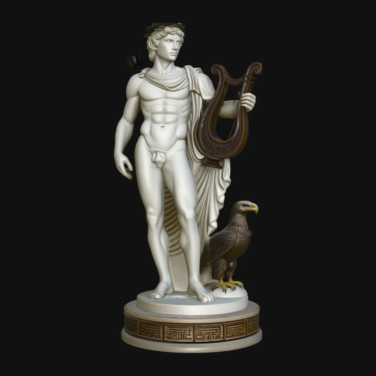 Apollo and the Eagle Statue Design 3