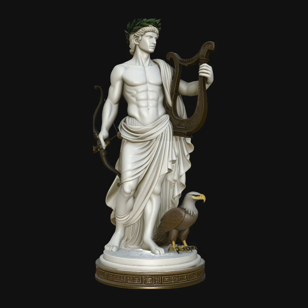 Apollo and the Eagle Statue Design 4