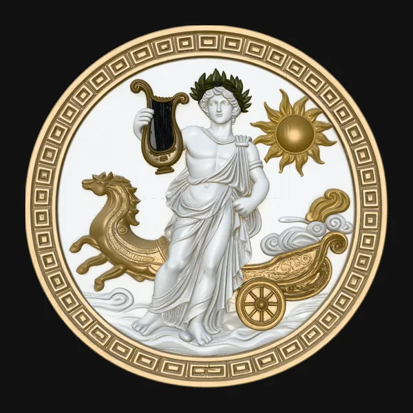 Apollo Sun Chariot Relief Medallion Pendant Design 4