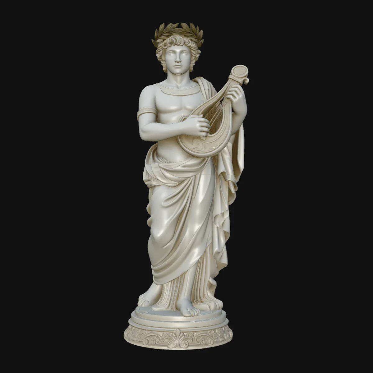 Apollo with Lyre Statue Design 1
