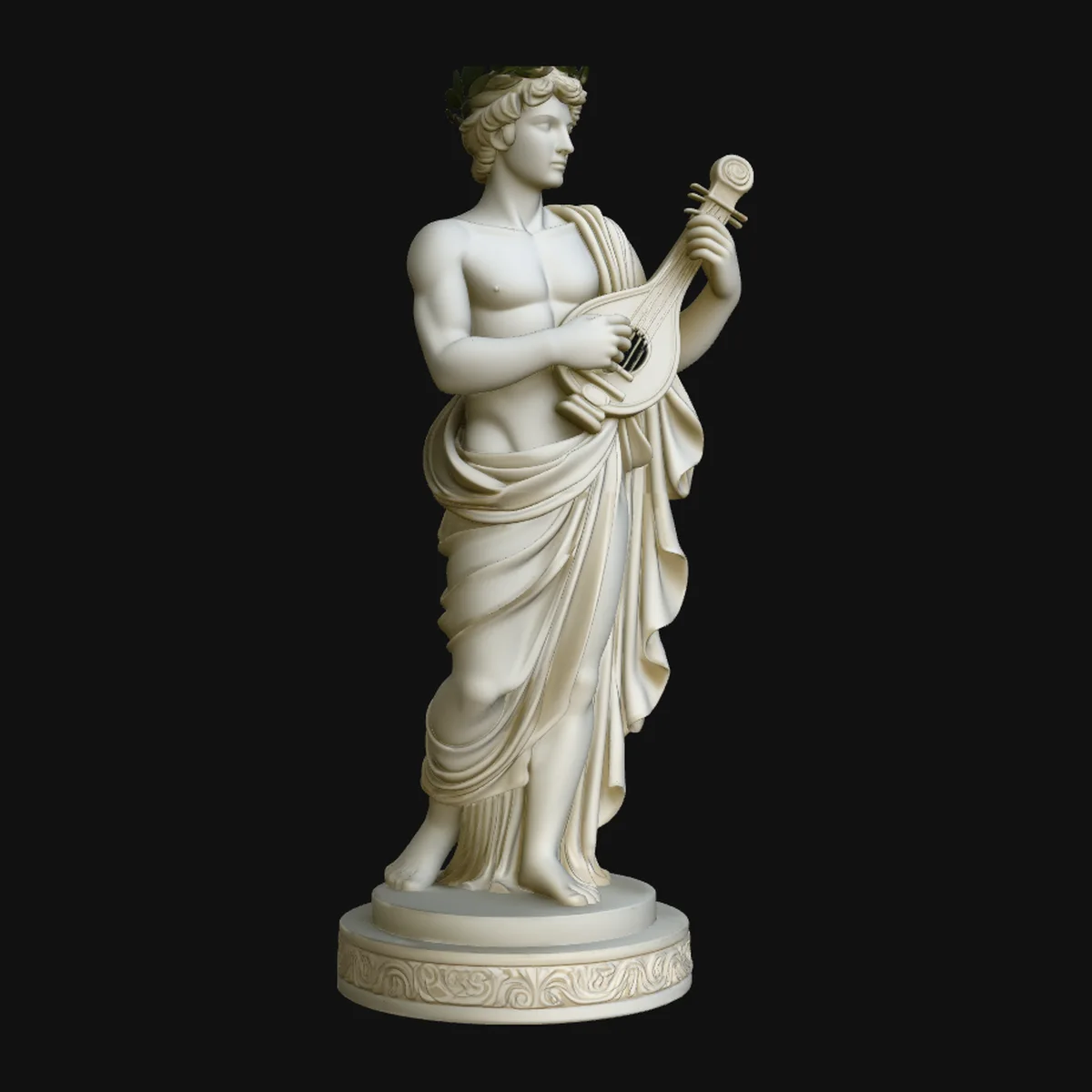 Apollo with Lyre Statue Design 2