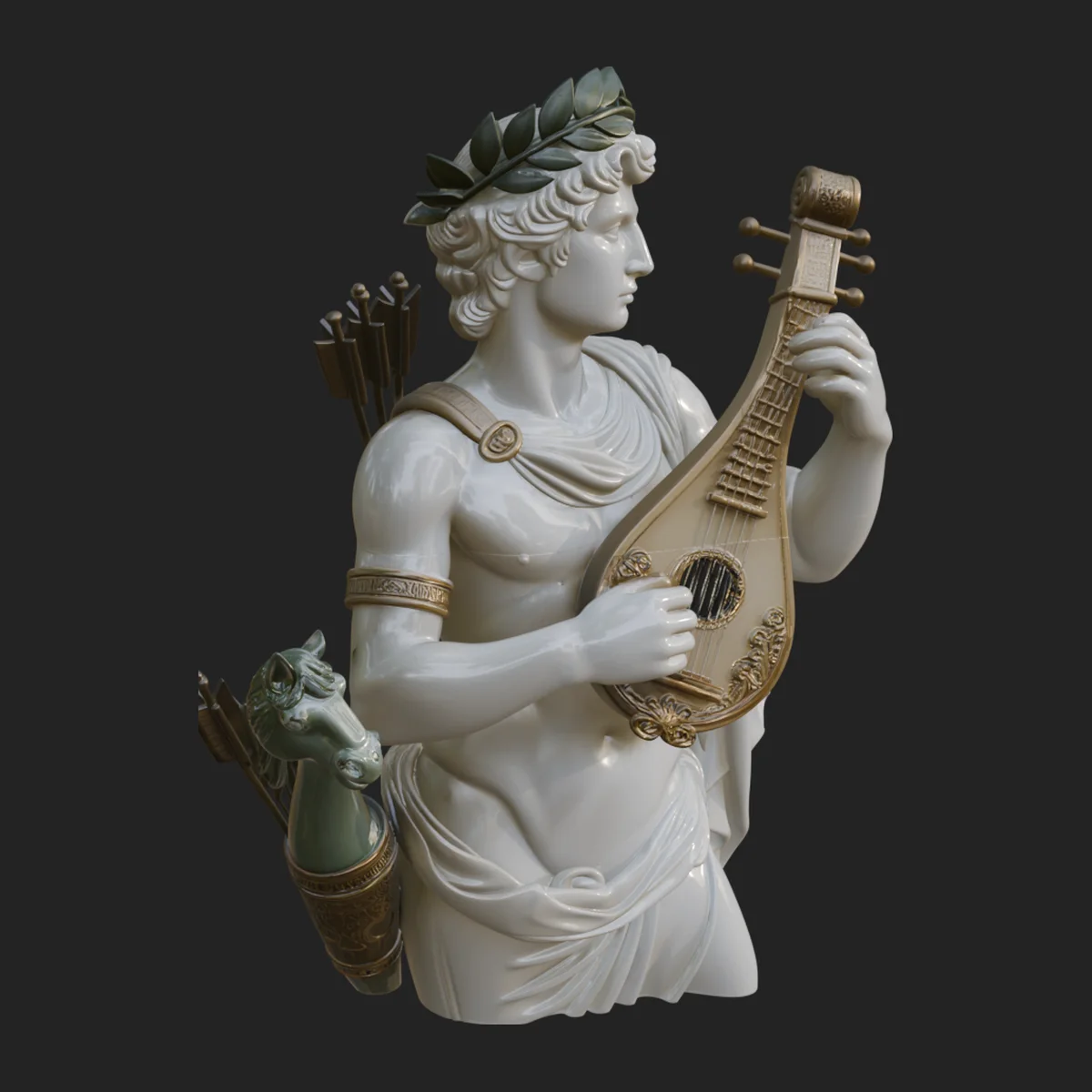Apollo with Lyre Statue Design 6