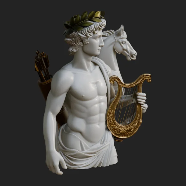 Apollo with Lyre Statue Design 9