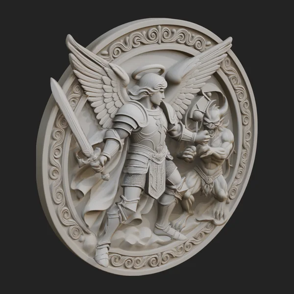 Archangel Michael Relief Medallion Design 1