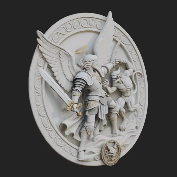 Archangel Michael Relief Medallion Design 3