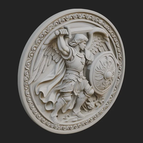 Archangel Michael Relief Medallion Design 4