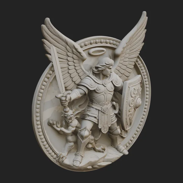 Archangel Michael Relief Medallion Design 7