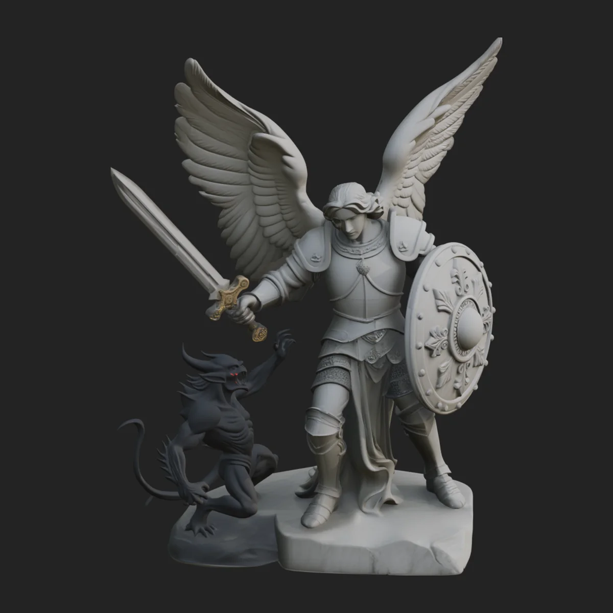 Archangel Michael Warrior Statue Design 21