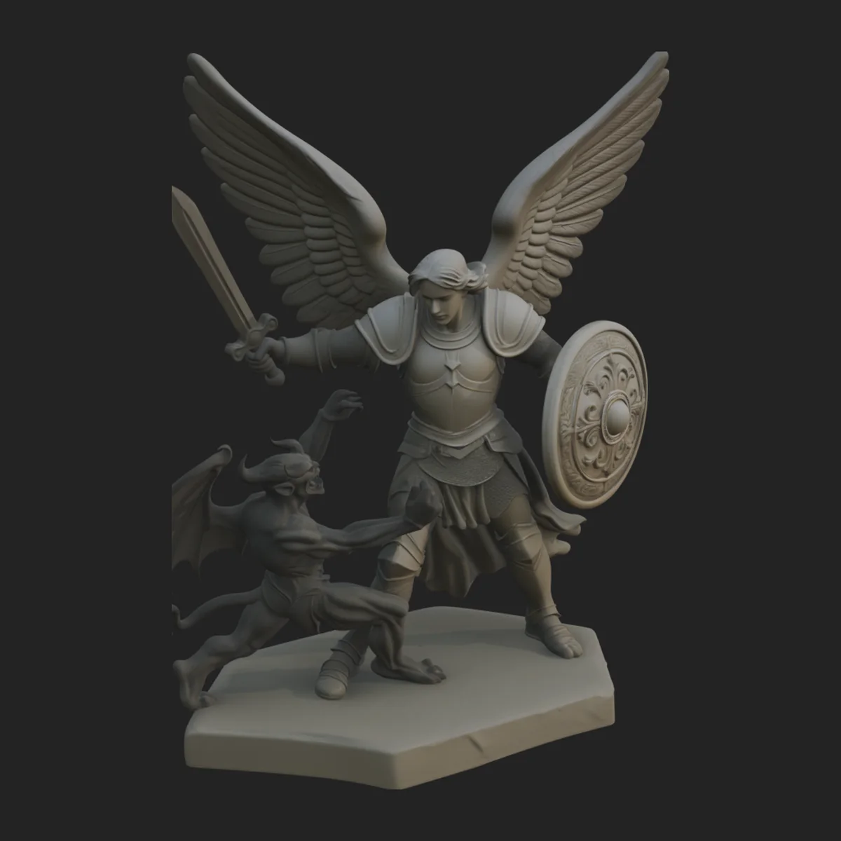 Archangel Michael Warrior Statue Design 22