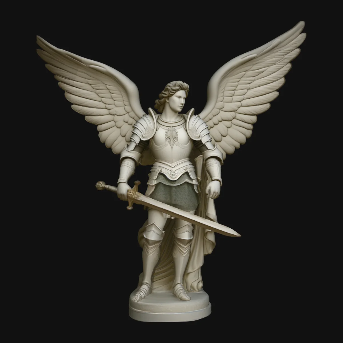 Archangel Michael Warrior Statue Design 3