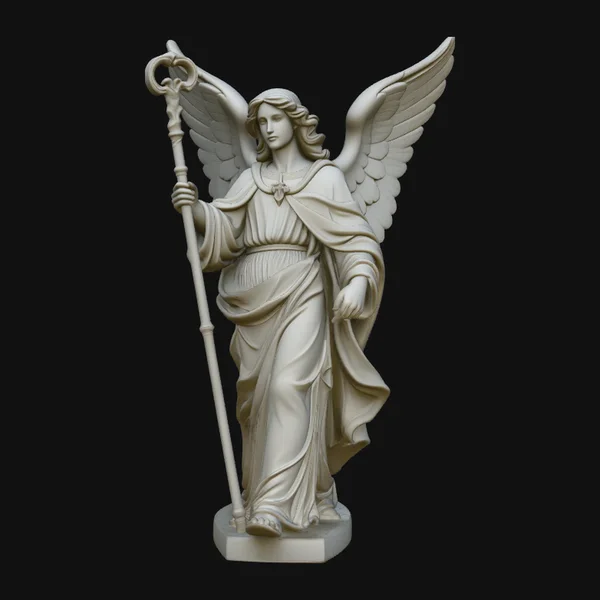 Archangel with Crosier Staff Statue Design 1