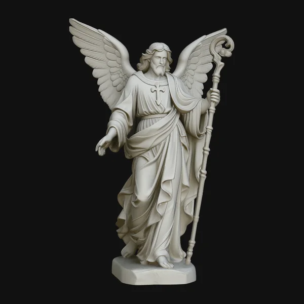 Archangel with Crosier Staff Statue Design 2