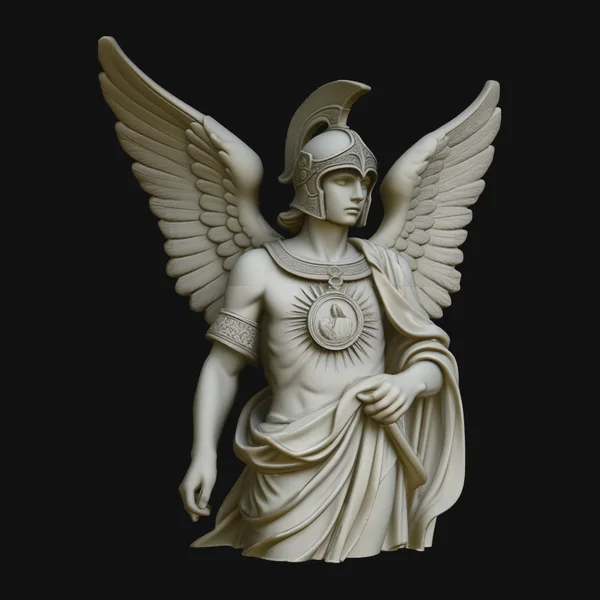 Armored Archangel Warrior Bust Statue Design 4