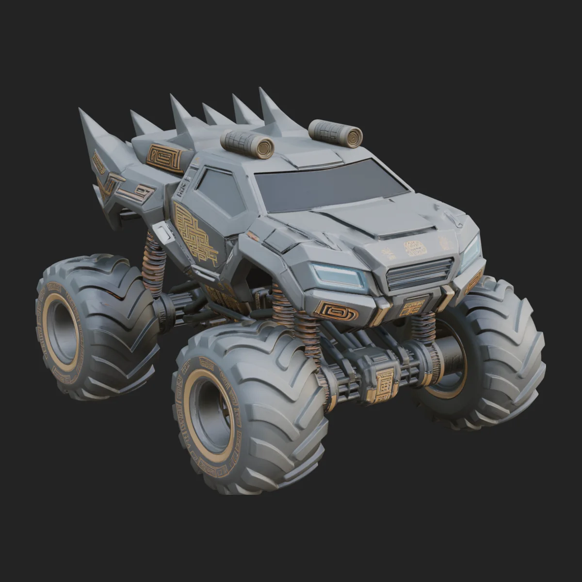 Armored Battle Truck Model Design 1