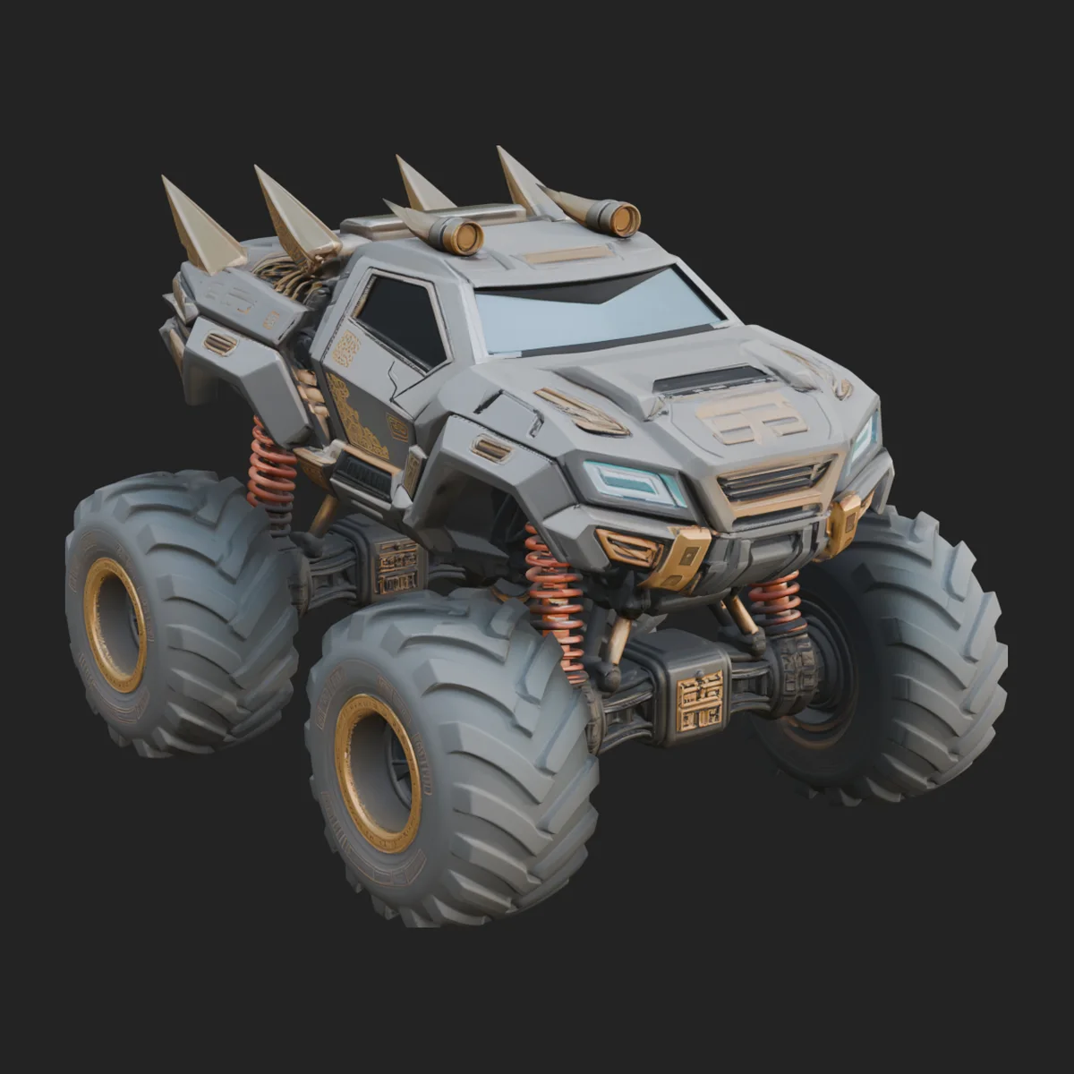 Armored Battle Truck Model Design 2