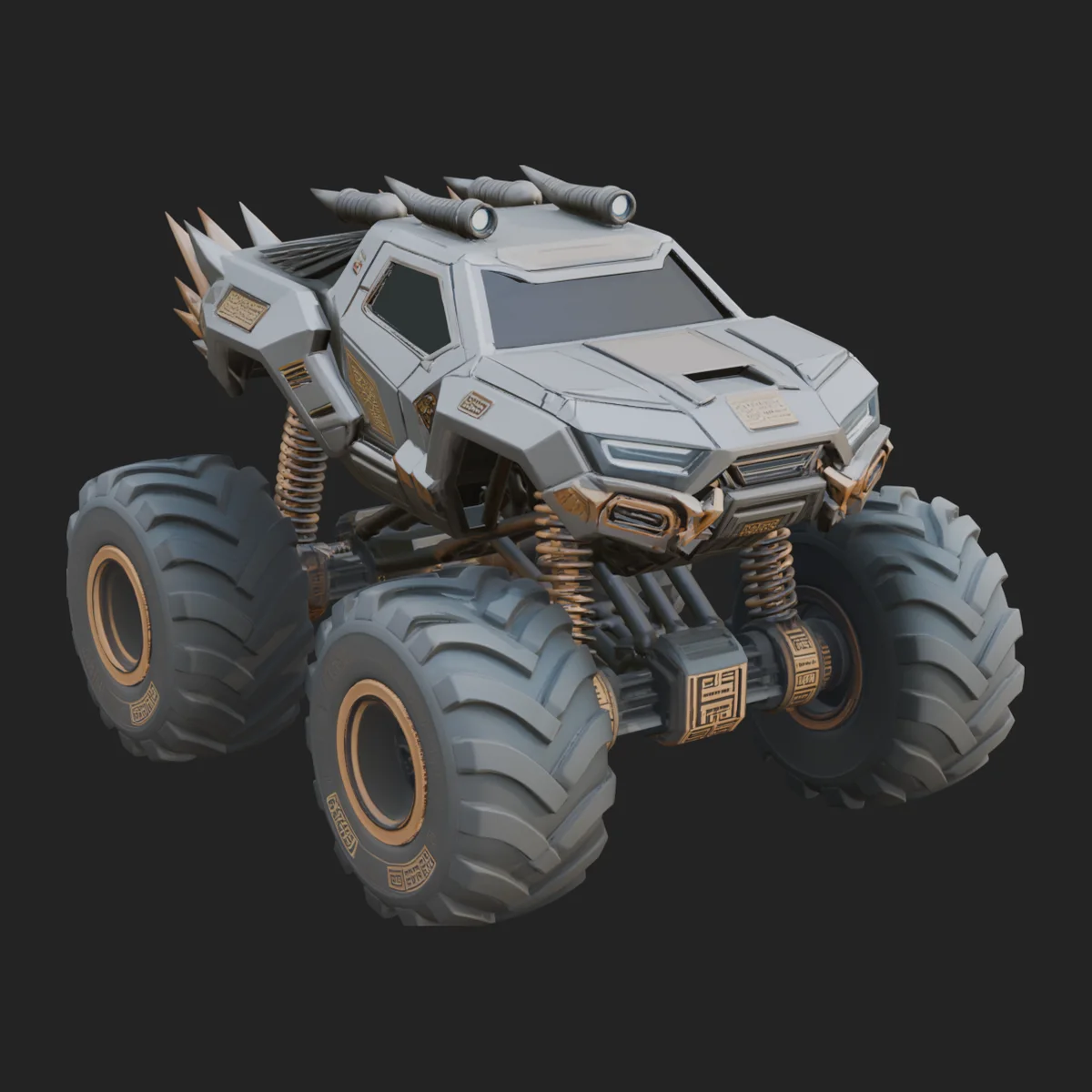 Armored Battle Truck Model Design 3