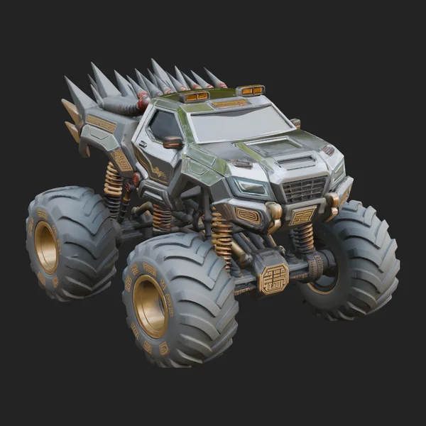 Armored Battle Truck Model Design 4