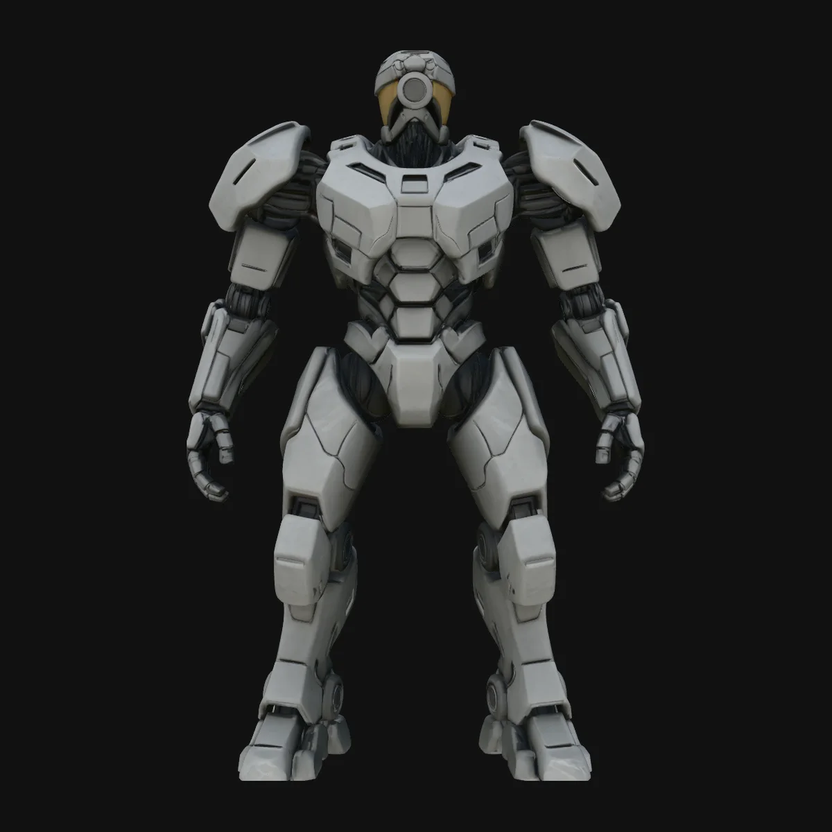 Armored Exosuit Robot Statue Design 1