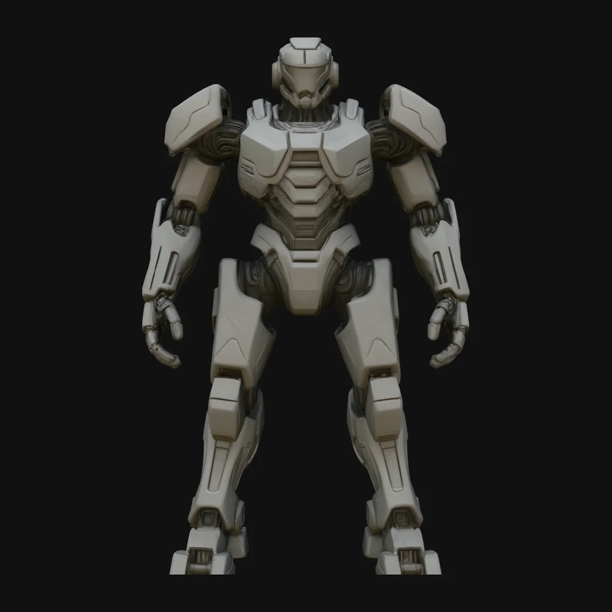 Armored Exosuit Robot Statue Design 2