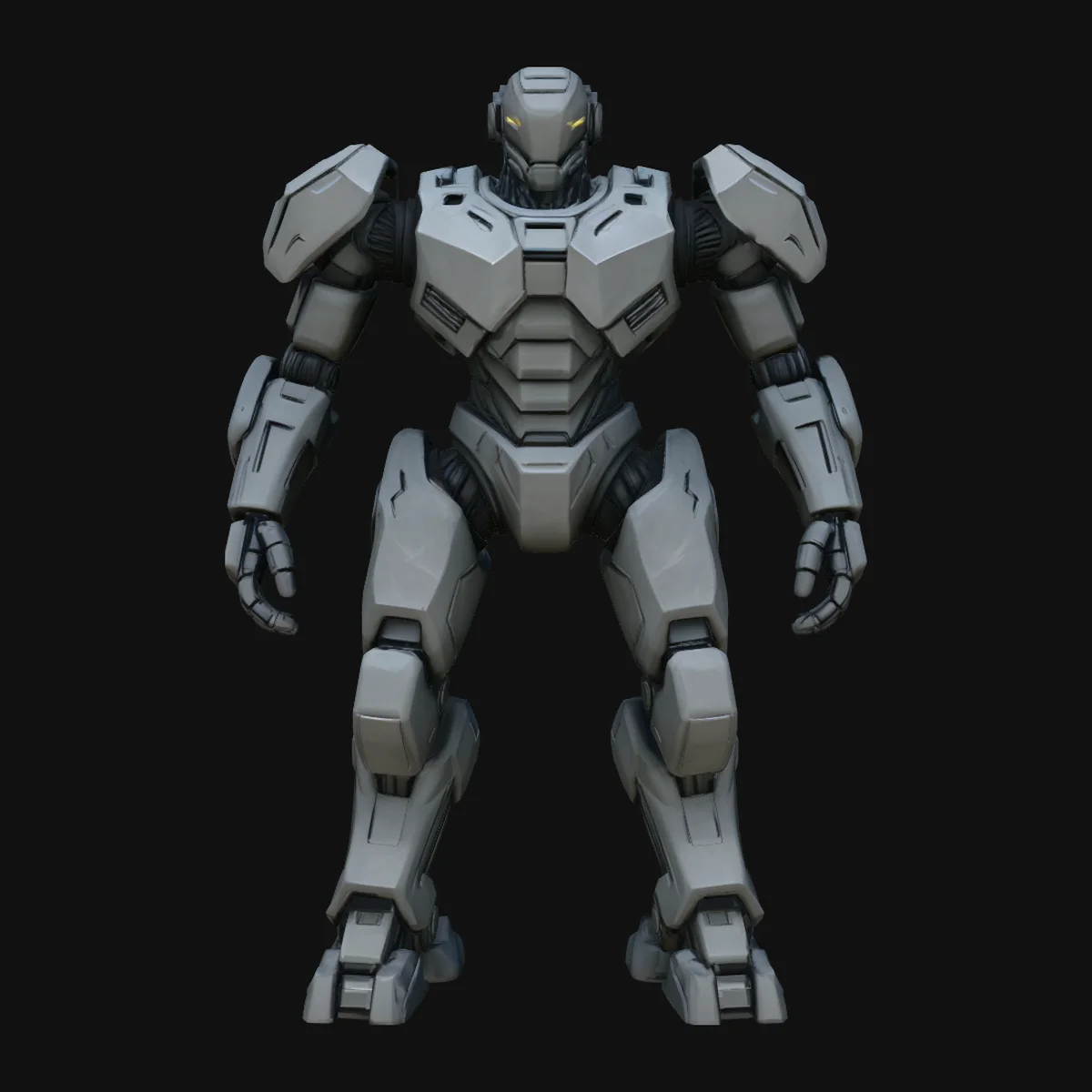 Armored Exosuit Robot Statue Design 3